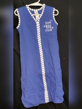 Peanuts Blue Sleeveless Sleep Sack - "Dream Big Little One" Size 0-6 Months